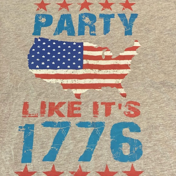 Merica Supply Co Party Like Its 1776 T-Shirt XL Womens Patriotic Graphic Tee NWT - Picture 4 of 5